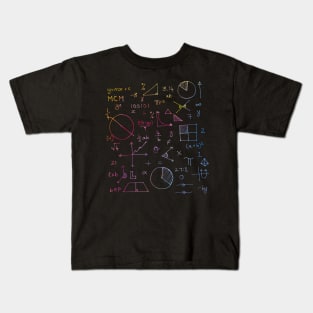 Math formulae (watercolor background) Kids T-Shirt